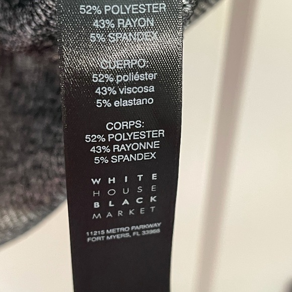 WHBM Silver Off The Shoulder Bead Accent Blouse - Picture 4 of 5